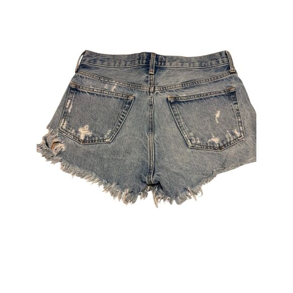 AGOLDE size 26 cut off distressed jean denim shorts - EUC - Picture 2 of 9